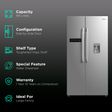 Midea 591 Litres Frost Free Side by Side Refrigerator with Water Dispenser (MRF5920WDSSF, Silver)_2