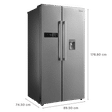 Midea 591 Litres Frost Free Side by Side Refrigerator with Water Dispenser (MRF5920WDSSF, Silver)_3