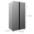 Midea 584 Litres Frost Free Side by Side Refrigerator with Anti-Bacterial Gasket (MRFS5920SSLF, Silver)_3