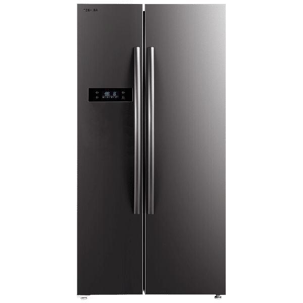 TOSHIBA 587 Litres Frost Free Side by Side Refrigerator with Quick Air Cooling System (GR-RS530WE-PMI, Fine Stainless Steel)_1