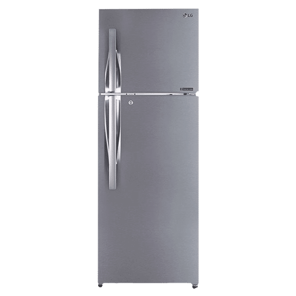 LG 335 Litres 3 Star Frost Free Double Door Convertible Refrigerator with Anti Bacterial Gasket (GL-T372JPZ3.DPZZEBN, Shiny Steel)_1