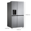 LG 674 Litres Frost Free Side by Side Door Smart Wi-Fi Enabled Refrigerator with Water & Ice Dispenser (GC-L257SL4L.APZQEB, Platinum Silver III)_3