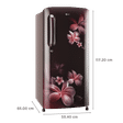 LG 190 Litres 3 Star Direct Cool Single Door Refrigerator with Stabilizer Free Operation (GL-B201ASPD.ASPZEB, Scarlet Plumeria)_3