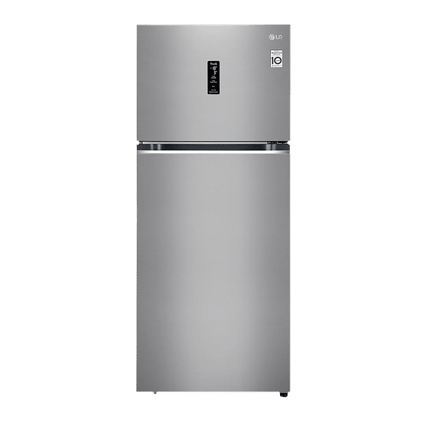 LG 423 Litres 3 Star Frost Free Double Door Smart Wi-Fi Enabled Refrigerator with Fresh O Zone (GL-T422VPZX.DPZZEB, Shiny Steel)_1