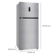 LG 423 Litres 3 Star Frost Free Double Door Smart Wi-Fi Enabled Refrigerator with Fresh O Zone (GL-T422VPZX.DPZZEB, Shiny Steel)_3