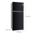 LG 423 Litres 3 Star Frost Free Double Door Smart Wi-Fi Enabled Refrigerator with Fresh O Zone (GL-T422VESX.DESZEB, Ebony Sheen)_3