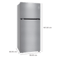 LG 408 Litres 2 Star Frost Free Double Door Convertible Refrigerator with Smart Diagnosis (GL-S412SPZY.DPZZEB, Shiny Steel)_3