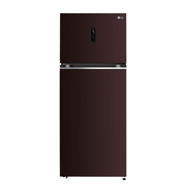 LG 408 Litres 3 Star Frost Free Double Door Smart Wi-Fi Enabled Refrigerator with Smart Diagnosis (GL-T412VRSX.DRSZEB, Russet Sheen)_1