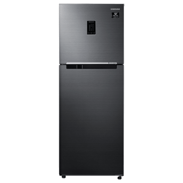 SAMSUNG 314 Litres 3 Star Frost Free Double Door Convertible Refrigerator with Multi Air Flow System (RT34A4533BX/HL, Luxe Black)_1