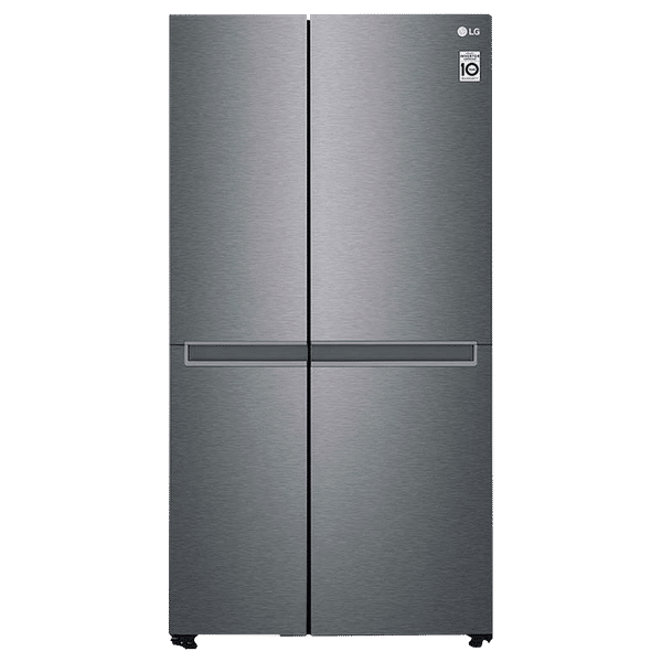 LG 688 Litres Frost Free Side by Side Refrigerator with Door Cooling Plus Technology (GC-B257KQDV.ADSQEB, Dazzle Steel)_1