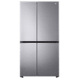 LG 694 Litres Frost Free Side by Side Refrigerator with Door Cooling Plus Technology (GC-B257SLUV.APZQEB, Platinum Silver III)_1
