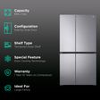 LG 694 Litres Frost Free Side by Side Refrigerator with Door Cooling Plus Technology (GC-B257SLUV.APZQEB, Platinum Silver III)_2