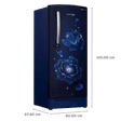 VOLTAS beko 195 Litres 4 Star Direct Cool Single Door Refrigerator with Advanced Carbon Filter (RDC215BFBEXB/BASG, Fairy Flower Blue)_3