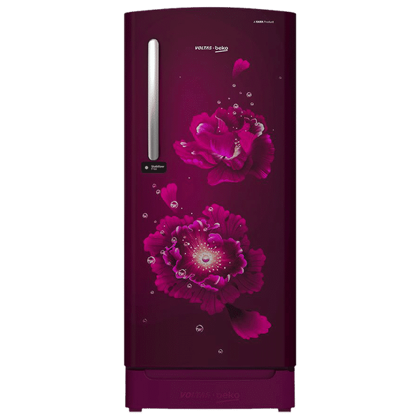 VOLTAS beko 195 Litres 4 Star Direct Cool Single Door Refrigerator with Base Stand Drawer (RDC215BFPEXB/BASG, Fairy Flower Purple)_1