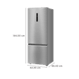 Haier 325 Litres 3 Star Frost Free Double Door Bottom Mount Convertible Refrigerator with Antibacterial Gasket (HEB-333DS-P, Dazzle Steel)_3