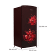 VOLTAS beko 183 Litres 3 Star Direct Cool Single Door Refrigerator with Reciprocating Compressor (RDC215C / S0WFR0M0, Fressia Wine)_3