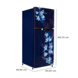 VOLTAS beko 228 Litres 2 Star Frost Free Double Door Refrigerator with Reciprocating Compressor (RFF265D / W0NBR0I0, Nightangle Blue)_3