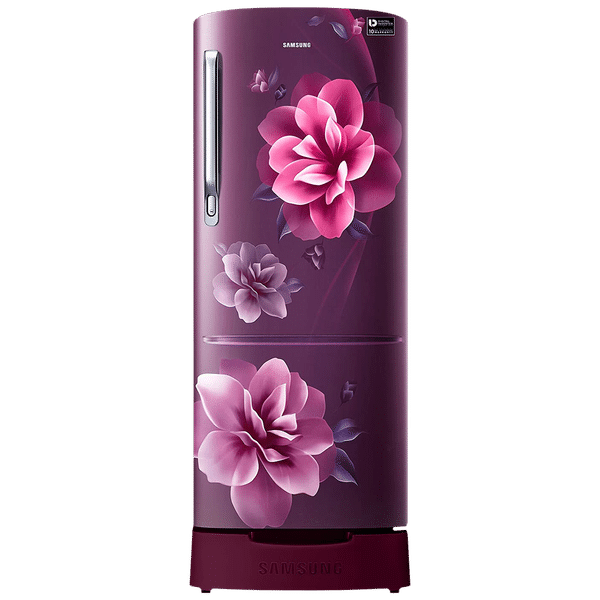 SAMSUNG Grande 192 Litres 3 Star Direct Cool Single Door Refrigerator with Base Stand Drawer (RR20A182YCR/HL, Camellia Purple)_1