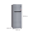 LG 288 Litres 2 Star Frost Free Double Door Convertible Refrigerator with Multi Air Flow (GL-S322SPZY.APZZEB, Shiny Steel)_3