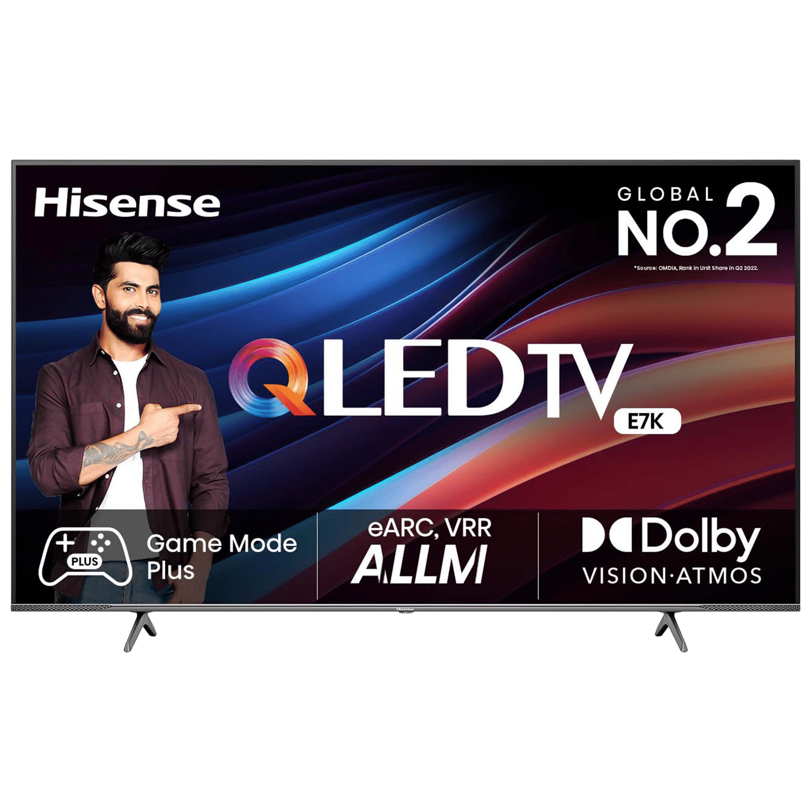 Hisense E7K 126 cm (50 inch) QLED 4K Ultra HD VIDAA TV with Dolby Vision and Dolby Atmos (2023 model)