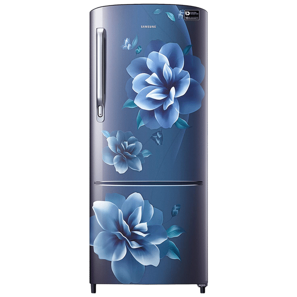 SAMSUNG Stylish Grande 192 Litres 3 Star Direct Cool Single Door Refrigerator with Anti-Bacterial Gasket (RR20A172YCU/HL, Camellia Blue)_1