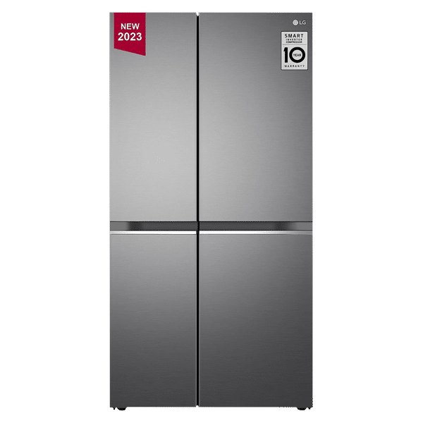LG 655 Litres 3 Star Side by Side Refrigerator with Smart Diagnosis (GL-B257EPZX.DPZZEBN, Shinny Steel)_1