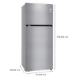 LG 360 Litres 2 Star Frost Free Double Door Refrigerator with Anti-Bacteria Gasket (GL-N382SDSY.ADSZEB, Dazzle Steel)_3