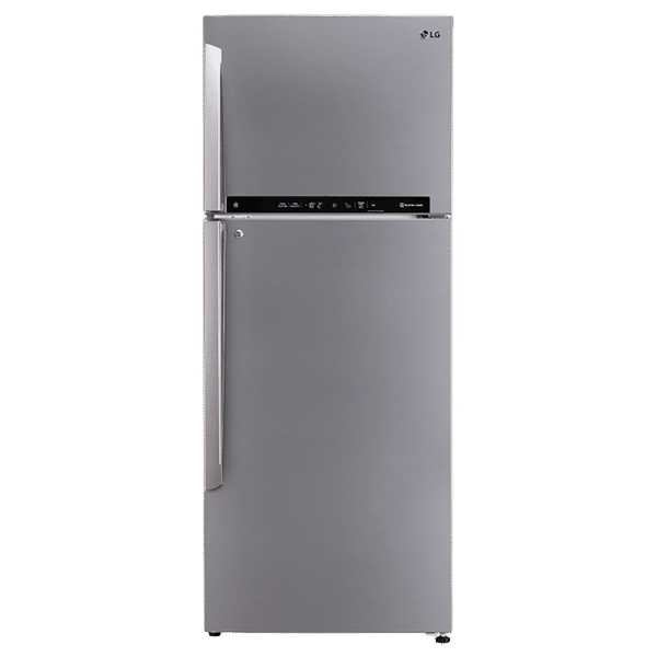 LG 471 Litres 2 Star Frost Free Double Door Smart Wi-Fi Enabled Refrigerator with Door Cooling Plus Technology (GL-T502FPZU, Shiny Steel)_1