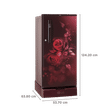 LG 185 Litres 4 Star Direct Cool Single Door Refrigerator with Base stand and Drawer (GL-D199OSEY.DSEZPST, Scarlet Euphoria)_3