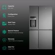 Electrolux UltimateTaste 900 680 Litres Frost Free French Door Refrigerator with Water Dispenser (EQE6879A-B NIN, Glossy Dark Grey)_2