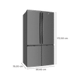 Electrolux UltimateTaste 700 600 Litres French Door Refrigerator with Twist and Serve Ice Maker (EQE6000A-B, Matte Dark Grey)_3