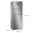 BOSCH Series 6 364 Litres Frost Free Triple Door Convertible Refrigerator with Temperature Display (CMC36S05NI, Shiney Silver)_3