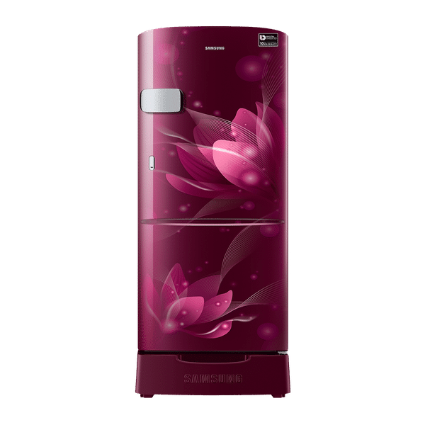 SAMSUNG 192 Liters 3 Star Direct Cool Single Door Refrigerator with Anti-Bacteria Gasket (RR20A1Z2YR8/HL, Blooming Saffron Red)_1