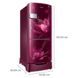 SAMSUNG 192 Liters 3 Star Direct Cool Single Door Refrigerator with Anti-Bacteria Gasket (RR20A1Z2YR8/HL, Blooming Saffron Red)_3