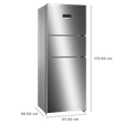 BOSCH Series 4 332 Litres Frost Free Triple Door Convertible Refrigerator with Temperature Display (CMC33K05NI, Smoky Steel)_3