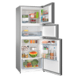 BOSCH Series 4 332 Litres Frost Free Triple Door Convertible Refrigerator with Temperature Display (CMC33K05NI, Smoky Steel)_4