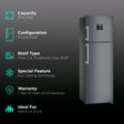 LIEBHERR 350 Litres 2 Star Frost Free Double Door Refrigerator with DuoCooling Technology (TDCS 3565 Premium, Cobalt Steel)_2
