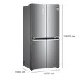 LG 594 Litres Frost Free Side by Side Door Smart Wi-Fi Enabled Refrigerator with Door Cooling Plus Technology (GC-B22FTLPL.APZQEB, Platinum Silver III)_3