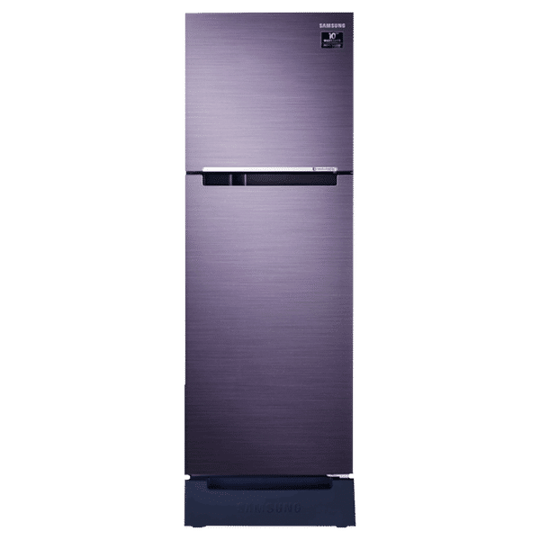 SAMSUNG 253 Litres 2 Star Frost Free Double Door Refrigerator with Base Stand Drawer (RT28T3122UT/HL, Pebble Blue)_1