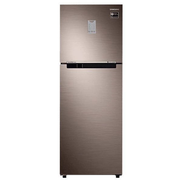 SAMSUNG 253 Litres 2 Star Frost Free Double Door Refrigerator with MoistFresh Zone (RT28T3722DX/HL, Luxe Brown)_1