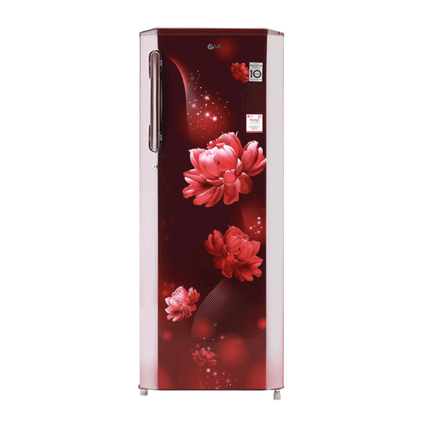 LG 270 Litres 3 Star Direct Cool Single Door Refrigerator with Stabilizer Free Operation (GL-B281BSCX.DSCZEB, Scarlet Charm)_1