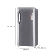LG 205 Litres 4 Star Direct Cool Single Door Refrigerator with Stabilizer Free Operation (GL-B221APZY.DPZZEB, Shiny Steel)_3