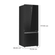 Haier 445 Litres 2 Star Frost Free Double Door Bottom Mount Convertible Refrigerator with Triple Inverter Technology (HRB-4952CKG-P, Black Glass)_3