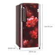 LG 215 Litres 4 Star Direct Cool Single Door Refrigerator with Stabilizer Free Operation (GL-B221ASCY.DSCZEB, Scarlet Charm)_2