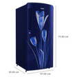 Haier 182 Liters 2 Star Direct Cool Single Door Refrigerator with Stabilizer Free Operation (HED-18BML, Marine Lily)_3