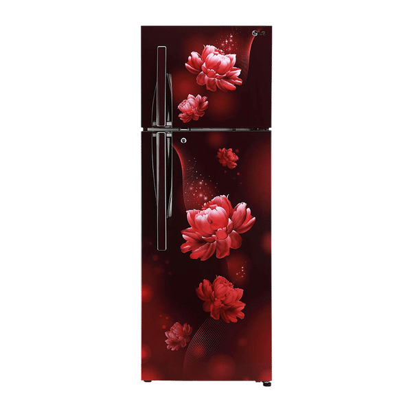 LG 284 Litres 2 Star Frost Free Double Door Refrigerator with Multi Air Flow System (GL-T302RSCY, Scarlet Charm)_1