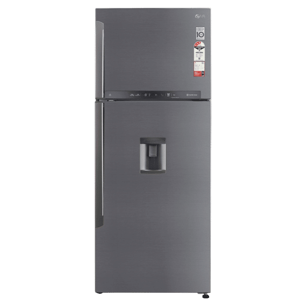 LG 471 Litres 3 Star Frost Free Double Door Smart Wi-Fi Enabled Refrigerator with Fresh O Zone (GL-T502XPZ3, Shiny Steel)_1