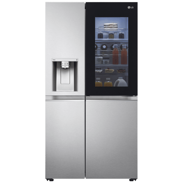 LG 635 Litres 3 Star Frost Free Side by Side Refrigerator with Smart Diagnosis (GL-X257ABSX, Brushed Steel)_1