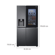 LG 635 Litres 3 Star Frost Free Side by Side Refrigerator with Smart Diagnosis (GL-X257AMCX, Matt Black)_3