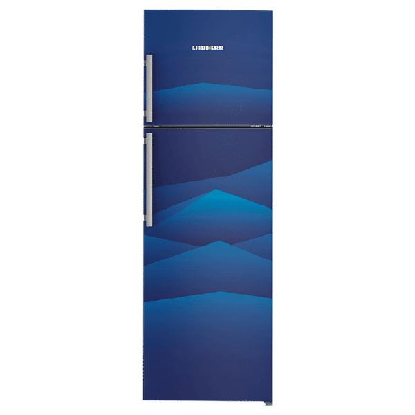 LIEBHERR 346 Litres 3 Star Frost Free Double Door Refrigerator with Forced Air Cooling (TCB 3540, Blue Landscape)_1